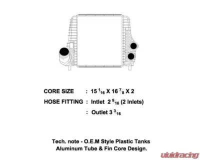 CSF Radiators Intercooler for Ford F-150 3.5L 2011-2012, Aluminum Core, Plastic Tank - 6075