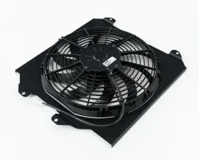 CSF Cooling - Racing & High Performance Division 92-00 Civic All-Aluminum Fan Shroud w/ 12-inch SPAL Fan - Black