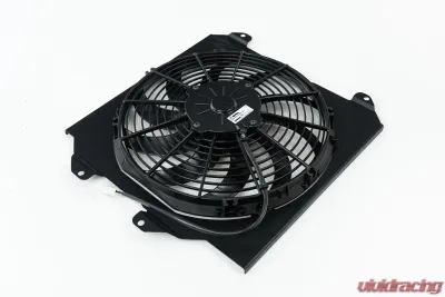 CSF Radiators All-Aluminum Fan Shroud with 12" SPAL Fan for 92-00 Civic/Integra - Black - 2858FB