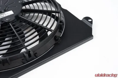 CSF Radiators All-Aluminum Fan Shroud with 12" SPAL Fan for 92-00 Civic/Integra - Black - 2858FB