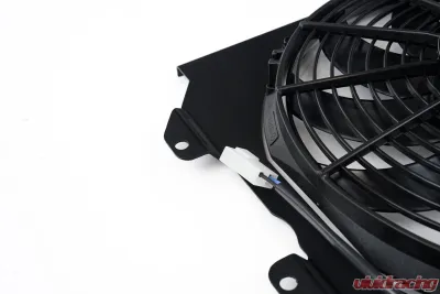 CSF Radiators All-Aluminum Fan Shroud with 12" SPAL Fan for 92-00 Civic/Integra - Black - 2858FB