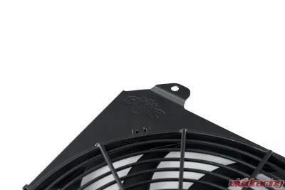 CSF Radiators All-Aluminum Fan Shroud with 12" SPAL Fan for 92-00 Civic/Integra - Black - 2858FB