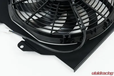 CSF Radiators All-Aluminum Fan Shroud with 12" SPAL Fan for 92-00 Civic/Integra - Black - 2858FB