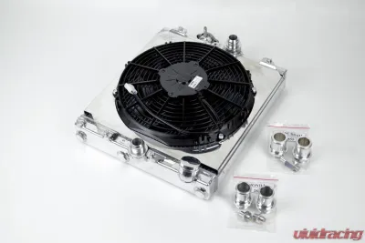 CSF Radiators Universal Half Radiator for Evo 7/8/9 & 92-00 Civic with SPAL Fan & Shroud - 2858X