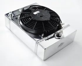 CSF Radiators The KING Cooler Drag Race Radiator 2-Row Aluminum with SPAL Fan & Kit