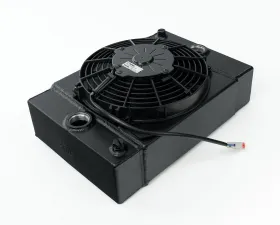 CSF Radiators The KING Cooler Drag Race Radiator w/ SPAL Fan & Mounting Kit - Black