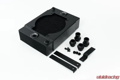 CSF Radiators The KING Cooler Drag Race Radiator w/ SPAL Fan & Mounting Kit - Black - 7065B
