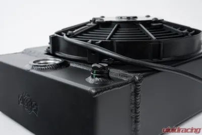 CSF Radiators The KING Cooler Drag Race Radiator w/ SPAL Fan & Mounting Kit - Black - 7065B