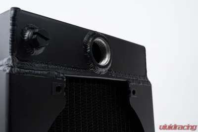 CSF Radiators The KING Cooler Drag Race Radiator w/ SPAL Fan & Mounting Kit - Black - 7065B