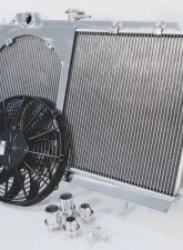 CSF Cooling - Racing & High Performance Division Mitsubishi Evo 4/5/6/7/8/9 Full Size Slim All-Aluminum Radiator w/ 12in SPAL Fan Center                                     - 7075 - Image 4