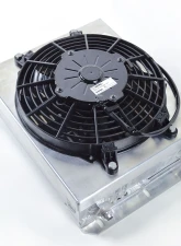 CSF Cooling - Racing & High Performance Division 13.8in x 10in Dual Fluid Bar & Plate HD Oil Cooler w/9in SPAL Fan                                     - 8026 - Image 4