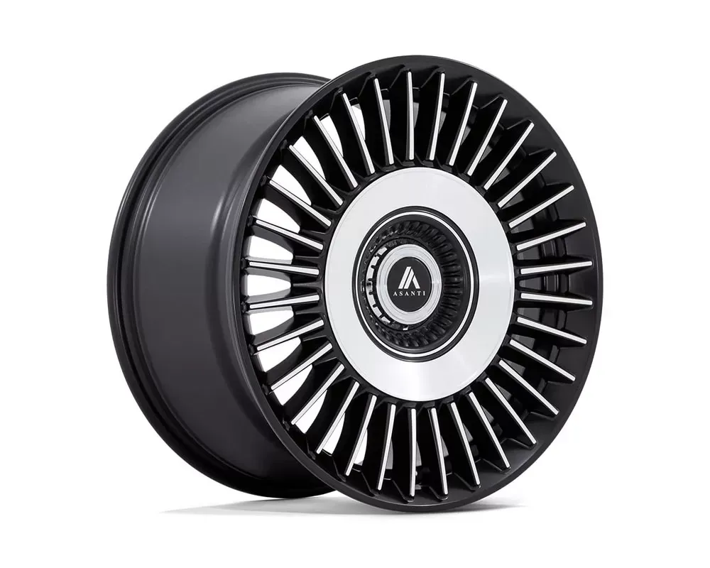 Asanti Black ABL-40 Tiara Wheel 22x10.5 Blank 18mm Satin Black Bright Machined Face - AB040MD22050018