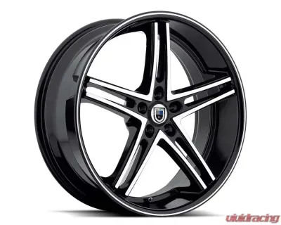 Asanti ABL-7 Wheel 20x8.5 5x114.3 27mm Machine Face w/Black Lip - ABL7-20851227MB