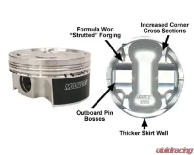 Manley 100mm +.5mm 9.8 Platinum Series Turbo Tuff Extreme Duty Dish Piston Set w/ Rings Subaru WRX Sti 2.5L 2004+ - 632305CE-4