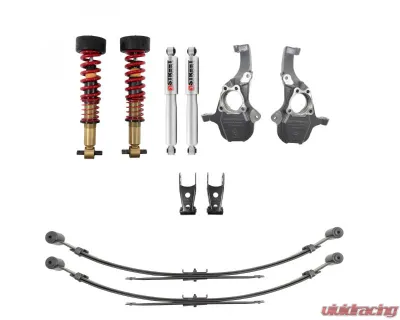 Belltech -2? to -4? F |-4? R  Height Adjustable Front Coilovers with Street Performance Struts GM Silverado | Sierra 1500 2WD | 4WD 2019-2024 - 350345SPC