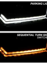 Spyder Auto Projector Headlights for Audi A6 2009-2011, Black, PRO-YD-ADA609-SEQ-BK                                     - PRO-YD-ADA609-SEQ-BK - Image 3