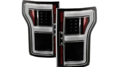 Spyder Auto LED Tail Lights with Rear Blind Spot Sensor for 2018-2020 Ford F150 Black                                     - ALT-YD-FF15018BS-LED-BK - Image 6