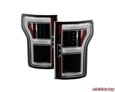 Spyder Auto LED Tail Lights with Rear Blind Spot Sensor for 2018-2020 Ford F150 Black - ALT-YD-FF15018BS-LED-BK