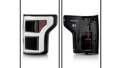 Spyder Auto LED Tail Lights with Rear Blind Spot Sensor for 2018-2020 Ford F150 Black                                     - ALT-YD-FF15018BS-LED-BK - Image 2