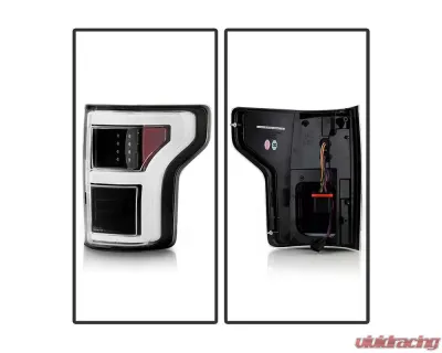 Spyder Auto LED Tail Lights with Rear Blind Spot Sensor for 2018-2020 Ford F150 Black - ALT-YD-FF15018BS-LED-BK