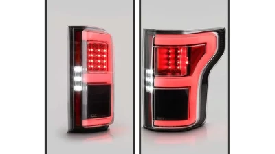 Spyder Auto LED Tail Lights with Rear Blind Spot Sensor for 2018-2020 Ford F150 Black                                     - ALT-YD-FF15018BS-LED-BK - Image 4