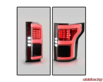 Spyder Auto LED Tail Lights with Rear Blind Spot Sensor for 2018-2020 Ford F150 Black - ALT-YD-FF15018BS-LED-BK