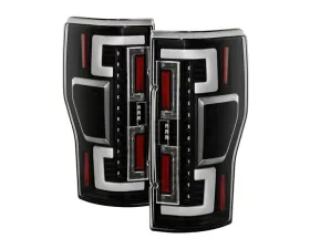 Spyder Auto Black LED Tail Lights for Ford F250 Super Duty 2020-2021 with Blind Spot Monitoring