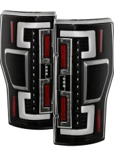 Spyder Auto Black LED Tail Lights for Ford F250 Super Duty 2020-2021 with Blind Spot Monitoring                                     - ALT-YD-FS20LEDBS-LED-BK - Image 9