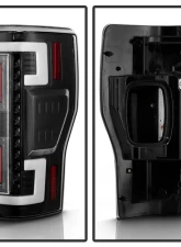 Spyder Auto Black LED Tail Lights for Ford F250 Super Duty 2020-2021 with Blind Spot Monitoring                                     - ALT-YD-FS20LEDBS-LED-BK - Image 2