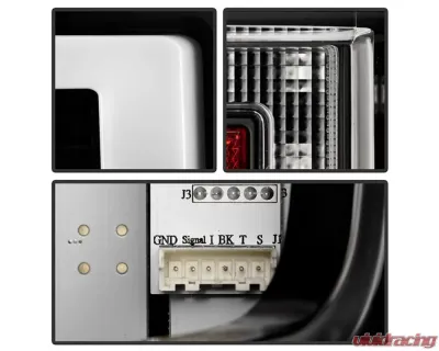 Spyder Auto Black LED Tail Lights for Ford F250 Super Duty 2020-2021 with Blind Spot Monitoring - ALT-YD-FS20LEDBS-LED-BK