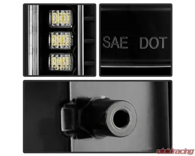 Spyder Auto Black LED Tail Lights for Ford F250 Super Duty 2020-2021 with Blind Spot Monitoring - ALT-YD-FS20LEDBS-LED-BK