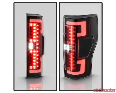 Spyder Auto Black LED Tail Lights for Ford F250 Super Duty 2020-2021 with Blind Spot Monitoring - ALT-YD-FS20LEDBS-LED-BK