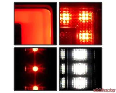 Spyder Auto Black LED Tail Lights for Ford F250 Super Duty 2020-2021 with Blind Spot Monitoring - ALT-YD-FS20LEDBS-LED-BK