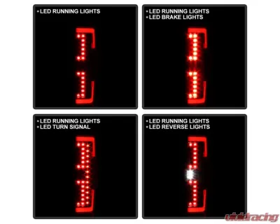 Spyder Auto Black LED Tail Lights for Ford F250 Super Duty 2020-2021 with Blind Spot Monitoring - ALT-YD-FS20LEDBS-LED-BK