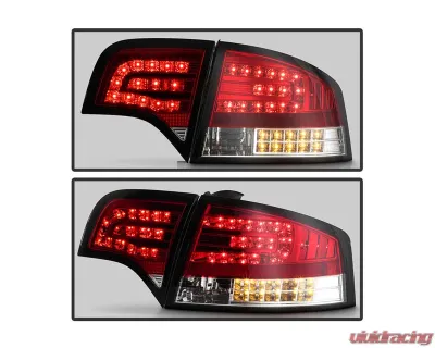 Spyder Auto Red Clear LED Tail Lights for Audi A4 4-Door 2006-2008, ALT-YD-AA406-G2-LED-RC - ALT-YD-AA406-G2-LED-RC