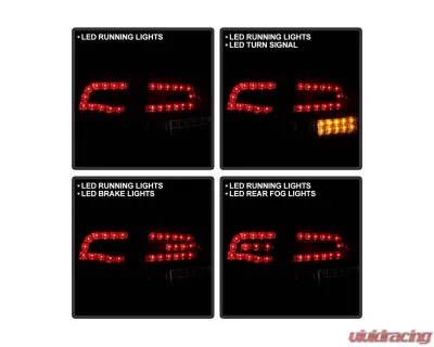 Spyder Auto Red Clear LED Tail Lights for Audi A4 4-Door 2006-2008, ALT-YD-AA406-G2-LED-RC - ALT-YD-AA406-G2-LED-RC