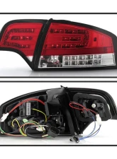 Spyder Auto Red Clear LED Tail Lights for Audi A4 4-Door 2006-2008, ALT-YD-AA406-G2-LED-RC                                     - ALT-YD-AA406-G2-LED-RC - Image 2