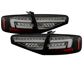 Spyder Auto LED Tail Lights Black for Audi A4 | S4 2013-2016, Model ALT-YD-AA413-SEQ-BK