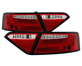 Spyder Auto LED Tail Lights Red Clear for Audi A5 2008-2012, ALT-YD-AA508V2-LED-RC