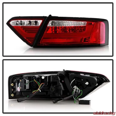 Spyder Auto LED Tail Lights Red Clear for Audi A5 2008-2012, ALT-YD-AA508V2-LED-RC - ALT-YD-AA508V2-LED-RC