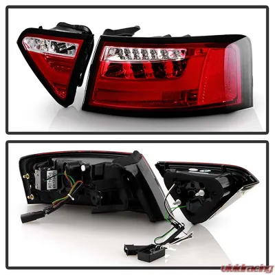 Spyder Auto LED Tail Lights Red Clear for Audi A5 2008-2012, ALT-YD-AA508V2-LED-RC - ALT-YD-AA508V2-LED-RC