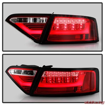 Spyder Auto LED Tail Lights Red Clear for Audi A5 2008-2012, ALT-YD-AA508V2-LED-RC - ALT-YD-AA508V2-LED-RC