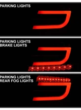 Spyder Auto Black LED Taillights with Light Bar for Audi A6 4-Door 2005-2008                                     - ALT-YD-AA605-LBLED-BK - Image 10