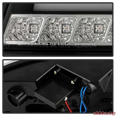 Spyder Auto Black LED Taillights with Light Bar for Audi A6 4-Door 2005-2008 - ALT-YD-AA605-LBLED-BK