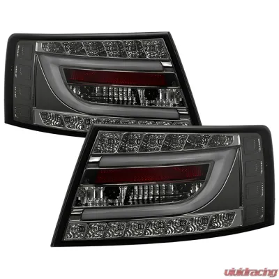 Spyder Auto Smoke Black LED Taillights Light Bar for Audi A6 4-Door 2005-2008 - ALT-YD-AA605-LBLED-SM