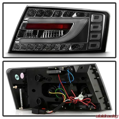 Spyder Auto Smoke Black LED Taillights Light Bar for Audi A6 4-Door 2005-2008 - ALT-YD-AA605-LBLED-SM