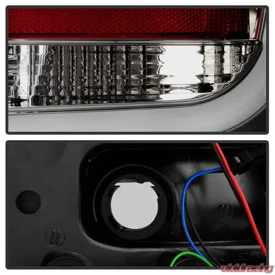 Spyder Auto Smoke Black LED Taillights Light Bar for Audi A6 4-Door 2005-2008 - ALT-YD-AA605-LBLED-SM