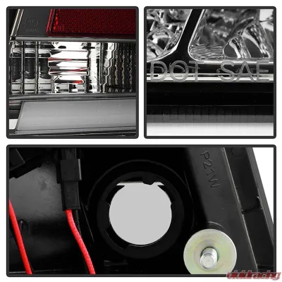 Spyder Auto Smoke Black LED Taillights Light Bar for Audi A6 4-Door 2005-2008 - ALT-YD-AA605-LBLED-SM