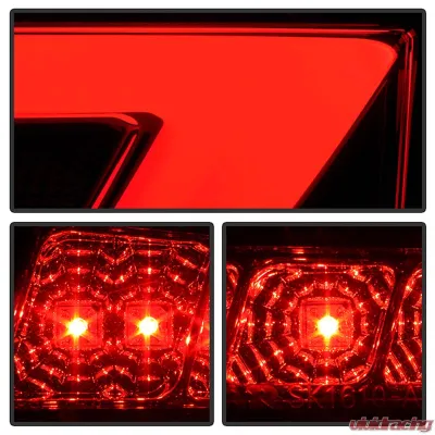 Spyder Auto Smoke Black LED Taillights Light Bar for Audi A6 4-Door 2005-2008 - ALT-YD-AA605-LBLED-SM