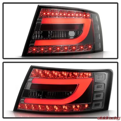 Spyder Auto Smoke Black LED Taillights Light Bar for Audi A6 4-Door 2005-2008 - ALT-YD-AA605-LBLED-SM